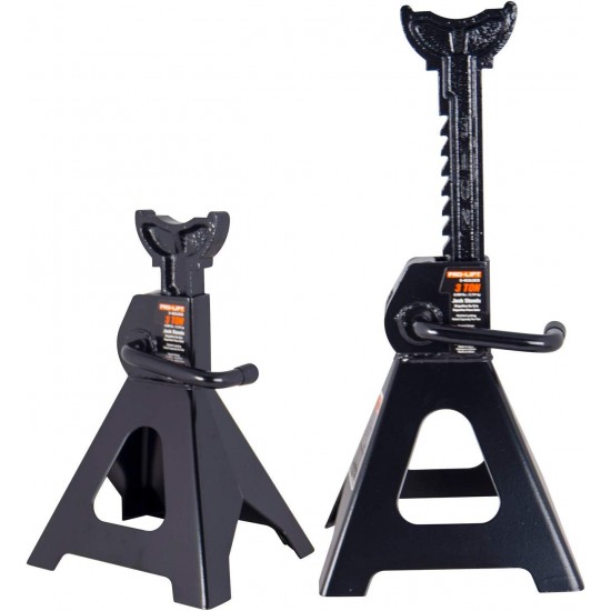 G-4630JSCB 3 Ton Heavy Duty Floor Jack/Jack Stands and Creeper Combo - Great for Service Garage Home Uses - Black