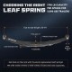 3500lb Single Trailer Axle Suspension Kit Leaf Spring U-Bolt & Hanger Kit; 1750lb Trailer Leaf Spring 4 Leaf Double Eye, 25-1/4 L, 1-3/4 Width, 9/16 Eye I.D