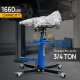 Transmission Jack, 1660 lbs 3/4-Ton Hydraulic 2-Stage High Lift Vertical Telescoping Floor Jack Stand, 34 to 68 Lifting Range, w/Pedal, 360° Swivel Wheels, Garage/Shop Lift Hoist, Blue