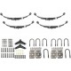 Greaseable 3,500 lbs. Tandem Trailer Axle Suspension Kit (Leaf Springs, Shackle & U-Bolt kit)