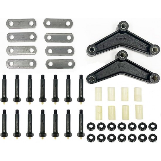 Greaseable 3,500 lbs. Tandem Trailer Axle Suspension Kit (Leaf Springs, Shackle & U-Bolt kit)