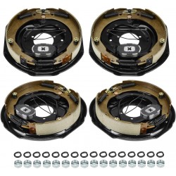 10 x 2-1/4 Trailer Electric Brake Assembly (2 Right Hand+ 2 Left Hand), for 3,500 lbs to 4,000 lbs Trailer Axles Electric Brakes Kit. 2 Pairs