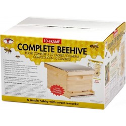 10-Frame Complete Hive Complete Beehive with Frames for Beekeeping (Item No. HIVE10)