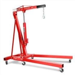1 Ton Foldable Hydraulic Engine Hoist Cherry Picker Shop Crane Lift with Wheels for Auto Repair,4 Adjustable Positions,TOOLS-00287