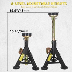 BESTOOL Heavy Duty Jack Stands, Multi-Functional Topped Adapter, Easy Switching -4 Ton, 8,000 lbs Capacity, 2 Pack