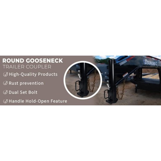 Replacement for Round RAM Gooseneck Trailer Coupler Adjustable Height 25,000 lbs 2-5/16 Ball Replaces 028700300 1289020300 fits All PRP Series Model