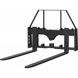 4000lbs Skid Steer Pallet Fork Attachment, 48 Pallet Fork Frame with 48 Fork Blades for Loaders Tractors Quick Tach Mount