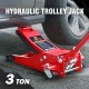TOOLS-00235 Low Profile Hydraulic Trolley Service/Floor Jack, 3 Ton (6000 lbs) Capacity, Lifting Range 3-20