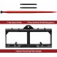 49 Hay Spear Attachment, 3000lbs Capacity Quick Attach for Bobcat Tractors & Skid Steer Loader with 1pc 49 Red Hay Spear & 2pcs 17 Black Stabilizer Spears Spike Fork Tine