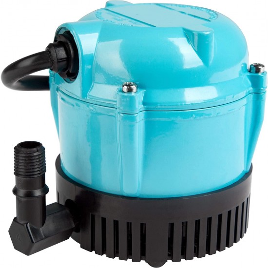 1-AA-18 115 Volt, 1/200 HP, 170 GPH Small Submersible Permanently Oiled Pump for Fountains, Water Displays and Air Conditioners, 18-Foot Cord, Blue, 500500