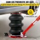 Air Jack, 3 Ton/6600 lbs Triple Bag Air Jack, Air Bag Jack Lift Up to 15.75 Inch, 3-5S Fast Lifting Air Bag Jack for Cars with Adjustable Long Handle (Red)