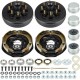 8 on 6.5 Trailer Hub Drum Kit 12 x 2 inch, 8 Hole, 6.5 Bolt Circle, Trailer Electric Brake Drum Assembly for 7,000 lbs. Axle