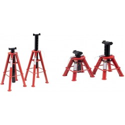 Sunex 1410 10-Ton, High Height, Pin Type, Jack Stands, Pair & 1210 10-Ton Low Height Pin Type Jack Stands, Pair