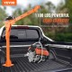 Electric Pickup Truck Crane, 1100 lbs Capacity, 360° Swivel, Truck Jib Crane Hoist with Three Boom Capacities of 275 lbs, 550 lbs & 1100 lbs, for Lifting Goods in Construction, Forestry, Factory