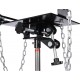 Transmission Jack, 1660lbs 3/4-Ton 2 Stage Hydraulic High Lift Vertical Telescoping, 32 to 70 Lifting Ran-ge, with 360° Swivel Wheels, 30 Long Safety Chain, Red