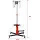 Transmission Jack, 1660lbs 3/4-Ton 2 Stage Hydraulic High Lift Vertical Telescoping, 32 to 70 Lifting Ran-ge, with 360° Swivel Wheels, 30 Long Safety Chain, Red