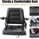 Universal Fold Down Forklift Seat, Forklift Seat with Adjustable Angle Back,Armrest & Safety Belt for Tractor,Excavator Skid Loader Backhoe Dozer Telehandler