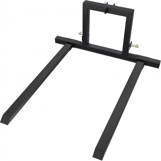 3 Point Hitch Pallet Fork 1500 lbs Capacity Adjustable Pallet Fork Attachments for Category 1 Tractor