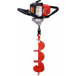 Partner Up 1 Man Earth Auger with 43cc, 2 Cycle Engine, with 8 Inch Diameter 36 Inch Long Earth Auger Bit