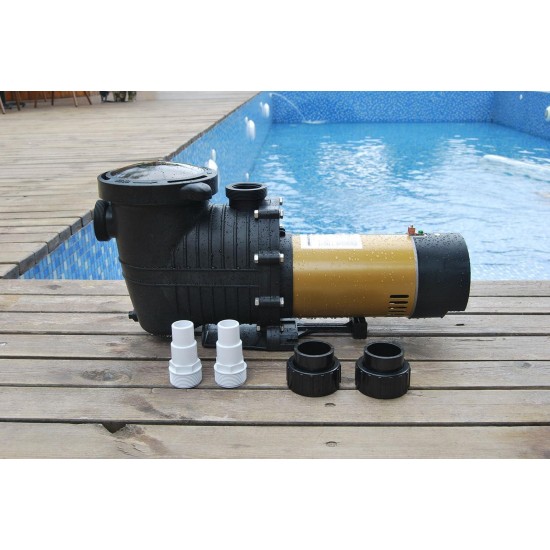 1.5HP Pool Pump for In/Above Ground Pools, PureBy 1.5HP Energy Saving Two Speed Pool Pump, Self-priming Swimming Pool Water Circulation Pumps for 230v Power Supply (1.5HP Two Speed 230V)