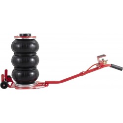 Air Jack, 3 Ton/6600 lbs Triple Bag Air Jack, Airbag Jack with Six Steel Pipes, Lift up to 17.7 inch/450 mm, 3-5 s Fast Lifting Pneumatic Jack, with Long Handles for Cars, Garages, Repair, (Red)