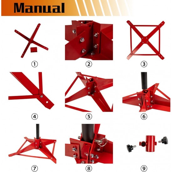 Universal Auto Paint Support Panel Tree Paint Stand Panel Holder Adjustable Center Post Steel Powder Coated Hang Automotive Fenders Bumpers