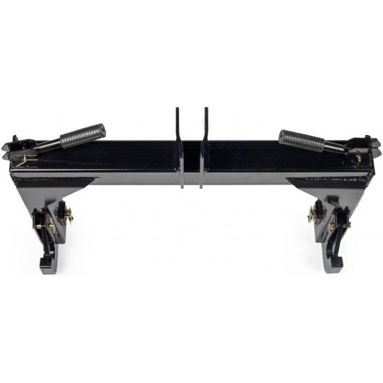 3 Point Quick Hitch Adaption to Category 1 Tractors, 3000 LB Lifting Capacity, 27.5 Between Lower Arms, 14.5 ~17.5 Level Adjustment, Black Finish