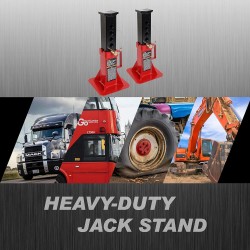ATZ120005B Heavy Duty Pin Style Adjustable Height Automotive Jack Stands, 12 Ton (26,400 lb) Capacity, Red, 1 Pair