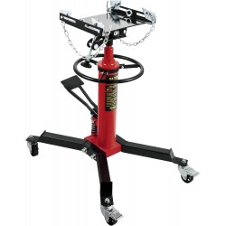 Transmission Jack, 1322 LBS (3/5 Ton) Capacity 2-Stage Hydraulic Telescopic Jack, Floor Jack Stand with Foot Pedal and 360° Swivel Wheel, 33-1/2-67 Lifting Range Garage/Shop Lift Hoist, Red