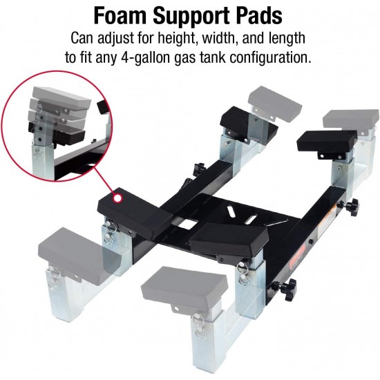 Sunex 7796 1000-Pound Air and Hydraulic Telescopic Transmission Jack & Sunex Tools 7706 Fuel Tank Adapter