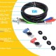 15Ft Semi Truck Air Line Kit 3 in 1 ABS & Air Hose Power Cable Compatible with Tectran Tractor Tremec Philips Trailer Connect Line 7 Way Electrical Cable Air Tight Line