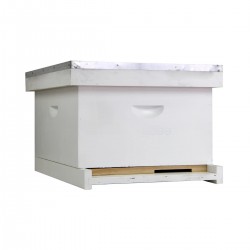 10 Frame Starter Beehive Kit - Includes 1 Painted and Assembled Deep Box with Top and Bottom