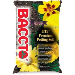 1440 Baccto Lite Premium Potting Soil for Indoor Outdoor Gardening, Seed Starting, Propagation, and More, 40 Quart Bag (6 Pack)