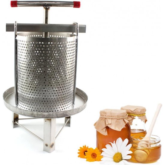 Universal Household Manual Bee Honey Press Presser Wax Machine for Beekeeping Agriculture Vertical Stripe Silver (60cm/23.6'')