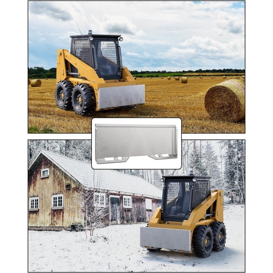1/4 Skid Steer Mount Plate, [Sturdy & Durable] [Easy to Install] Steel Quick Tach Attachment Loader Plate, [Wide Application] Thick Skid Steer Attachment Plate Fits Kubota, Bobcat, Tractors