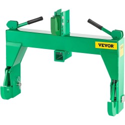 3-Point Quick Hitch, 3000 LBS Lifting Capacity Tractor Quick Hitch, 28.31 Between Lower Arms Attachments Quick Hitch, 5 Level Adjustable Bolt, Adaptation to Category 1 & 2 Tractor,Green