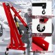 Engine Hoist Heavy Duty Steel Cherry Picker Engine Hoist 2 Ton 4409 lbs Folding Hydraulic Tilting Engine Lift with 6 Steel Caster Wheels Telescopic Boom Hitch