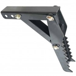 24 Backhoe Thumb Hoe Clamp 1/2 Steel Plate Assembly Weld On Adjustable Folding