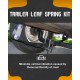 Trailer Leaf Spring Kit 3500lb Single Trailer Axle 4 Leaf Spring Kit with U-Bolt Kit & Single Trailer Axle Hanger Kit