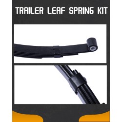 Trailer Leaf Spring Kit 3500lb Single Trailer Axle 4 Leaf Spring Kit with U-Bolt Kit & Single Trailer Axle Hanger Kit
