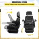 Suspension Seat Adjustable Backrest Headrest Armrest, Forklift Seat With Slide Rails, Foldable Heavy Duty for Tractor Forklift Excavator Skid Steer