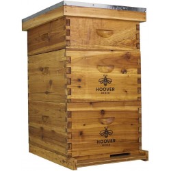 10 Frame Langstroth Beehive Dipped in 100% Beeswax Includes Wooden Frames & Waxed Foundations (2 Deep Boxes, 1 Medium Box)