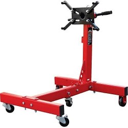 AT37912 Torin Steel Rotating Engine Stand with 360 Degree Rotating Head and Folding Frame: 3/4 Ton (1,500 lb) Capacity, Red