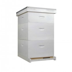 10 Frame Starter Beehive Kit - Includes 2 Deep and 1 Medium Painted and Assembled Box with Top and Bottom