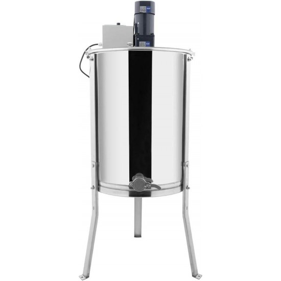 Upgraded Electric 4 Frame Honey Extractor, Stainless Steel Honeycomb Spinner Drum with Adjustable Height Stands, Beekeeping Pro Apiary Centrifuge Equipment