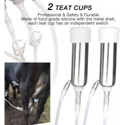 12L Goat Milking Machine (Pro) and Cow Milking Teat Cup Replacement (Tube Included)