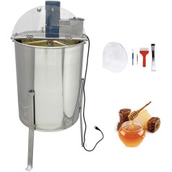 Electric 4 Frame Honey Extractor Separator Machine Bee Extractor with Stainless Steel Stands for Honeycomb Beekeeping Extraction Apiary Centrifuge Equipment