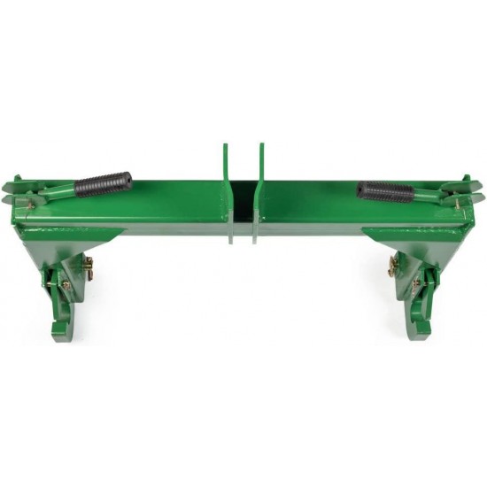 Titan Attachments Green 3 Point Quick Hitch Adaptor to Category 1 and 2 Tractors, 3000 LB Lifting Capacity, 27.5 Between Lower Arms, 14.5 ~17.5 Level Adjustment