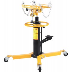 Transmission Jack, 2 Stage 1100lbs Telescopic Capacity Hydraulic Jack with Pedal 360° Swivel Wheel Lift Hoist Adjustable Height, Garage/Shop Lift Hoist, Yellow