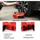 Electric Car Jack 5 Ton 12V Hydraulic Car Jack with Tire Inflator Pump and LED Light, Electric Car Jack Lift Floor Jack for SUV Sedans Tire Change (Red)